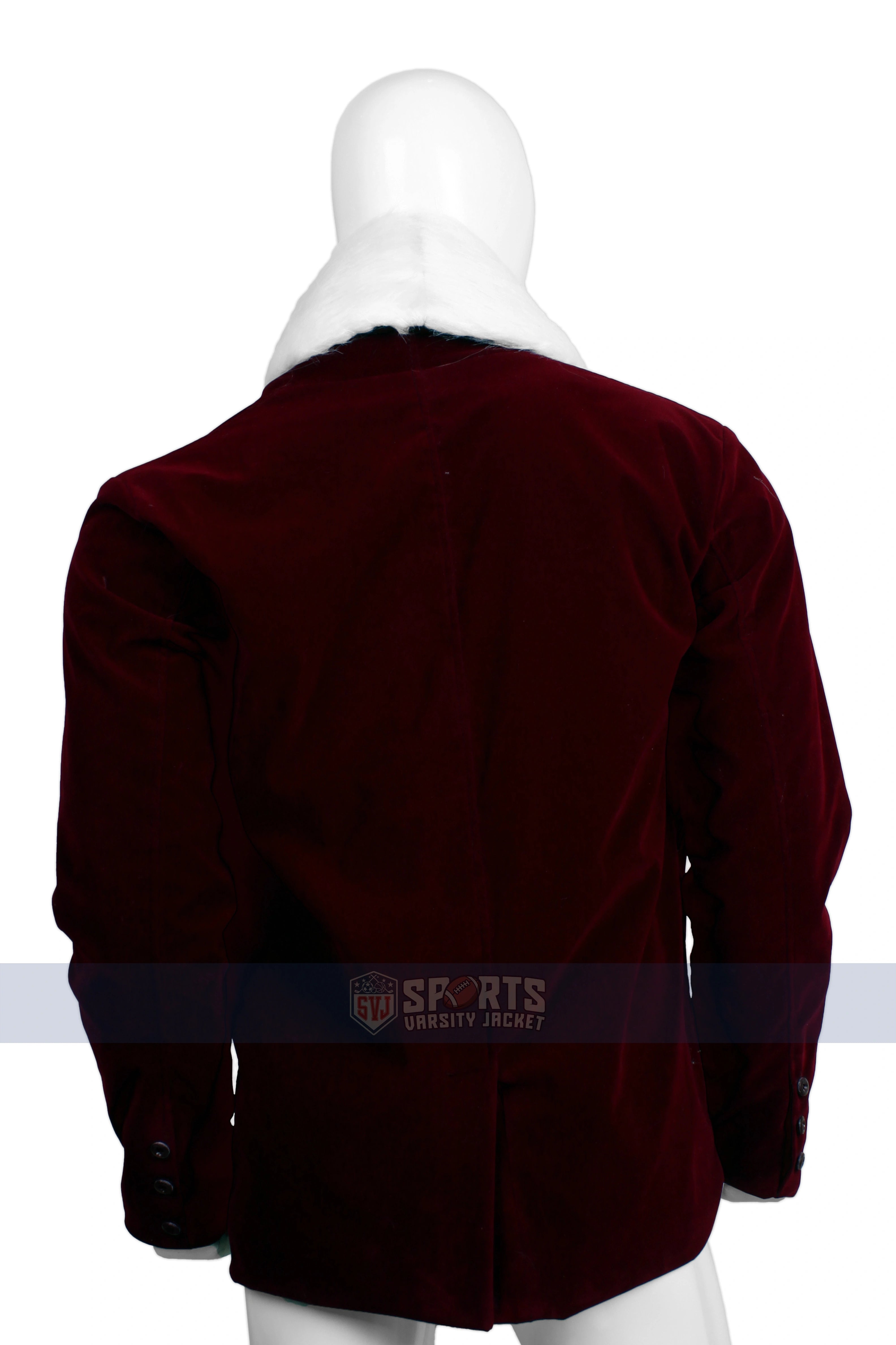 Handmade Velvet Santa Claus Shawl Collar Blazer