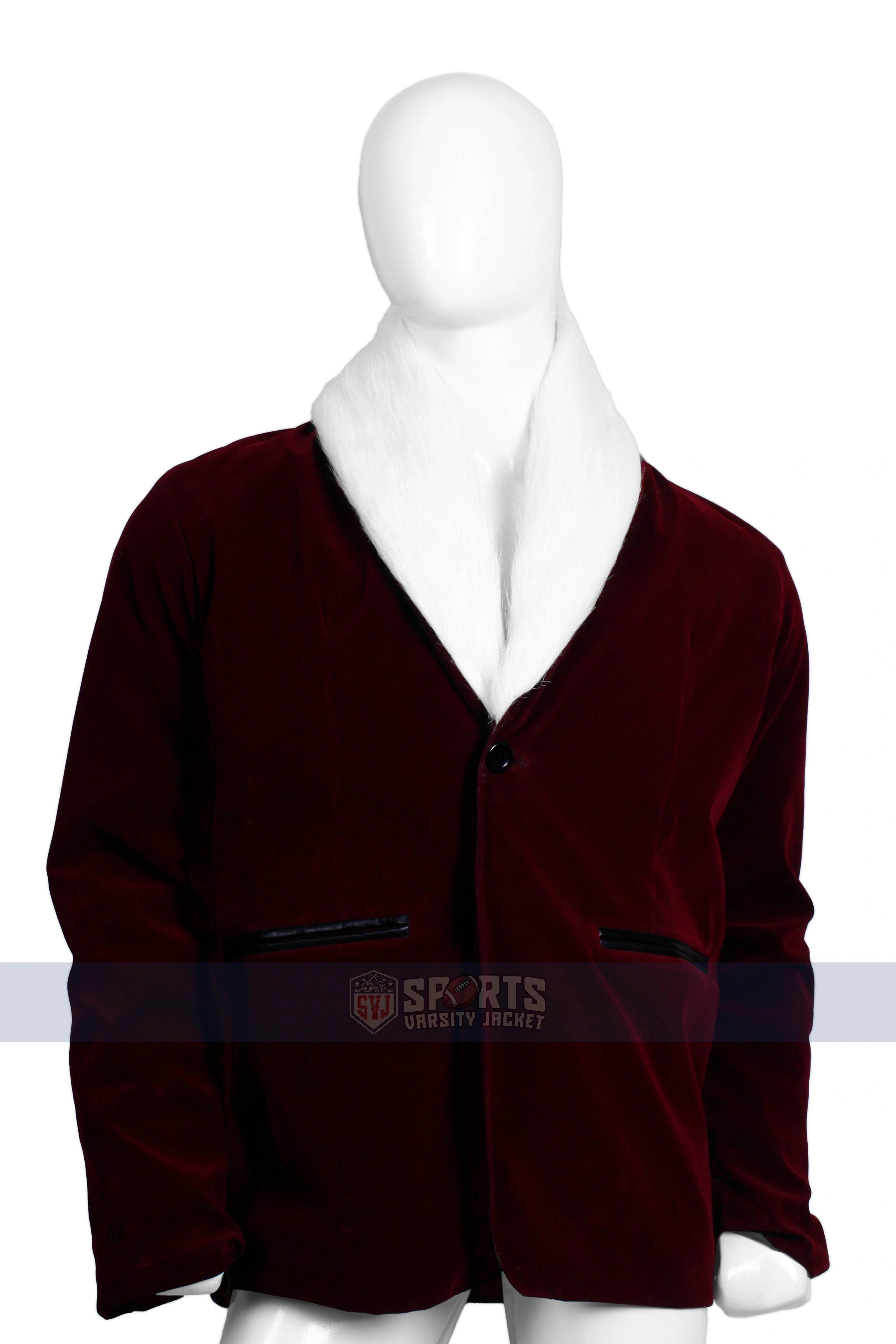 Handmade Velvet Santa Claus Shawl Collar Blazer
