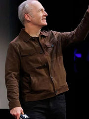 SXSW 2026 Bob Odenkirk Brown Suede Jacket
