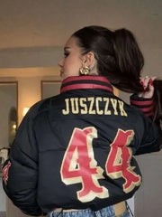 Kristin Juszczyk 2026 San Francisco 49ers Puffer Jacket
