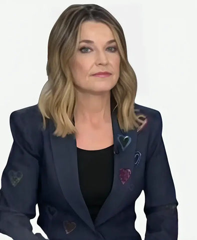Savannah Guthrie The Today Show 2024 Heart Denim Blazer