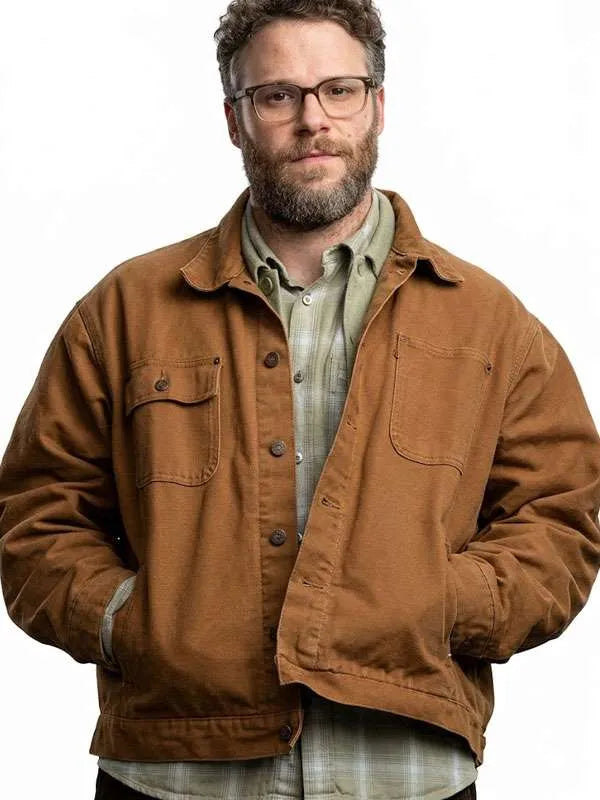The Invite 2026 Seth Rogen Brown Cotton Jacket