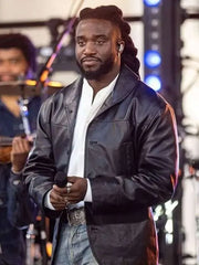 NBC’s Today 2026 Shaboozey Black Leather Blazer