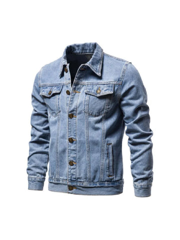 Sky Blue Denim Jacket | Pocket Style Jeans Trucker Jacket