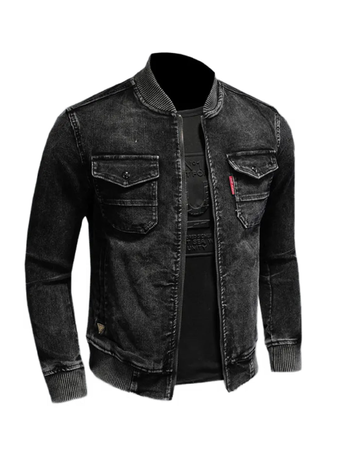 Slim fit Black Denim Jacket