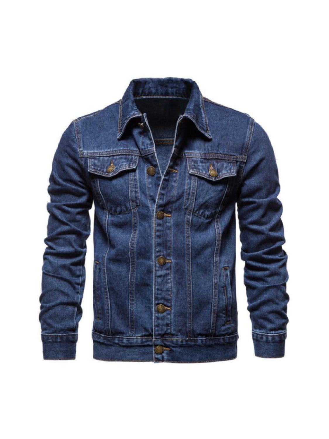 Dark Blue Denim Jacket | Pocket Style Jeans Trucker Jacket