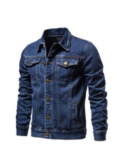 Dark Blue Denim Jacket | Pocket Style Jeans Trucker Jacket