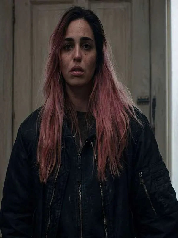 Evil Dead Burn 2026 Souheila Yacoub Black Bomber Jacket
