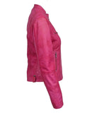 Speed Ladies Pink Leather Jacket