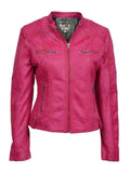 Speed Ladies Pink Leather Jacket
