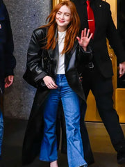 Sadie Sink Spider-Man Brand New Day 2026 Black Leather Coat
