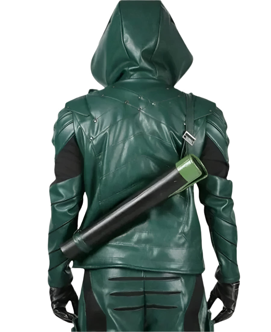 Green Arrow Stephen Amell S05 Leather Jacket