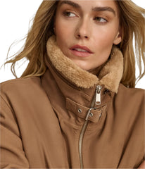 Stormi Shearling Aviator Suede Leather Jacket