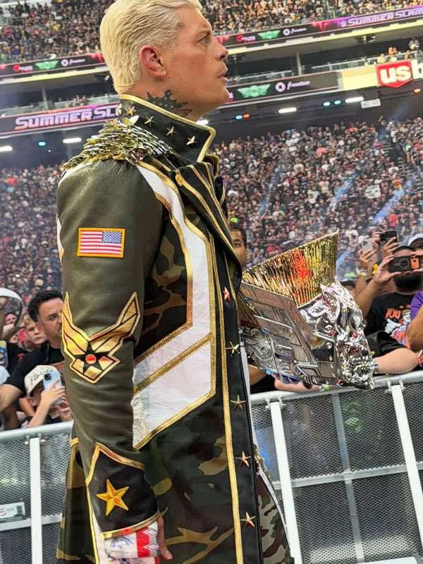 Cody Rhodes 2026 WWE Summerslam Camouflage Coat