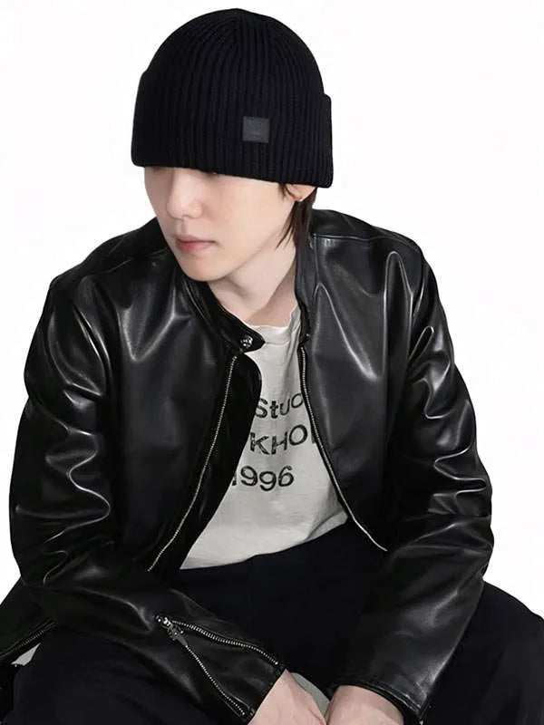 Suga 2026 Birthday Black Leather Jacket
