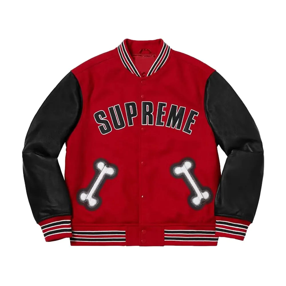 Supreme Bone Letterman Varsity Jacket