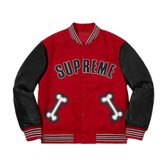 Supreme Bone Letterman Varsity Jacket