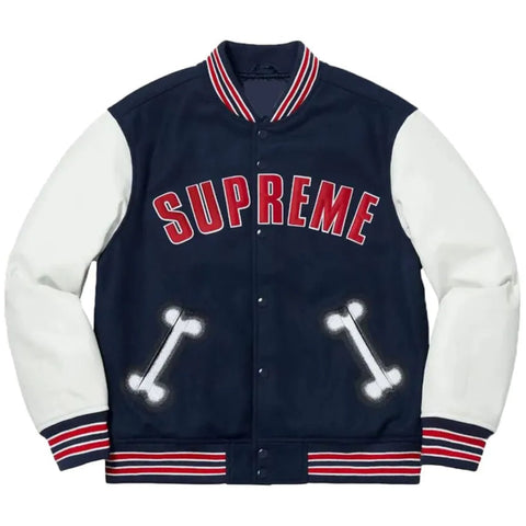 Supreme Bone Letterman Varsity Jacket