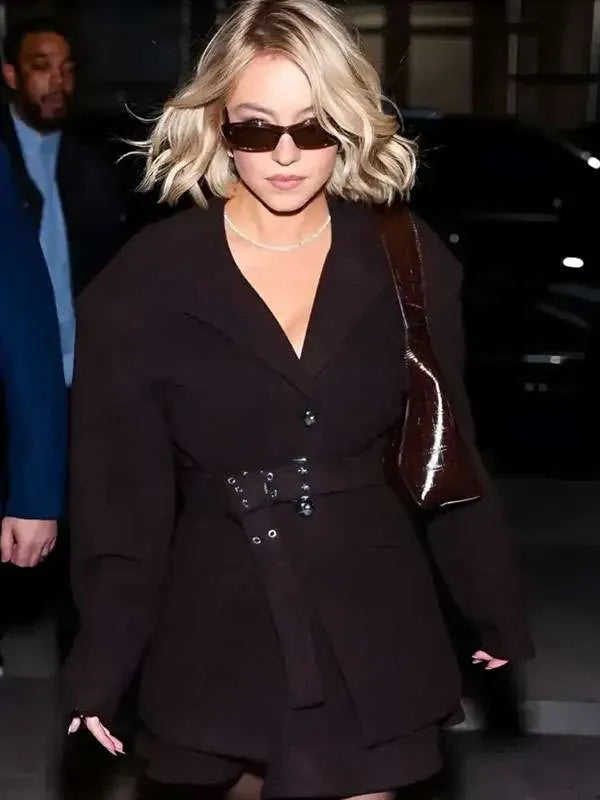Sydney Sweeney 2025 Brown Coat
