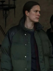 Land of Sin 2026 Krista Kosonen Green Puffer Jacket
