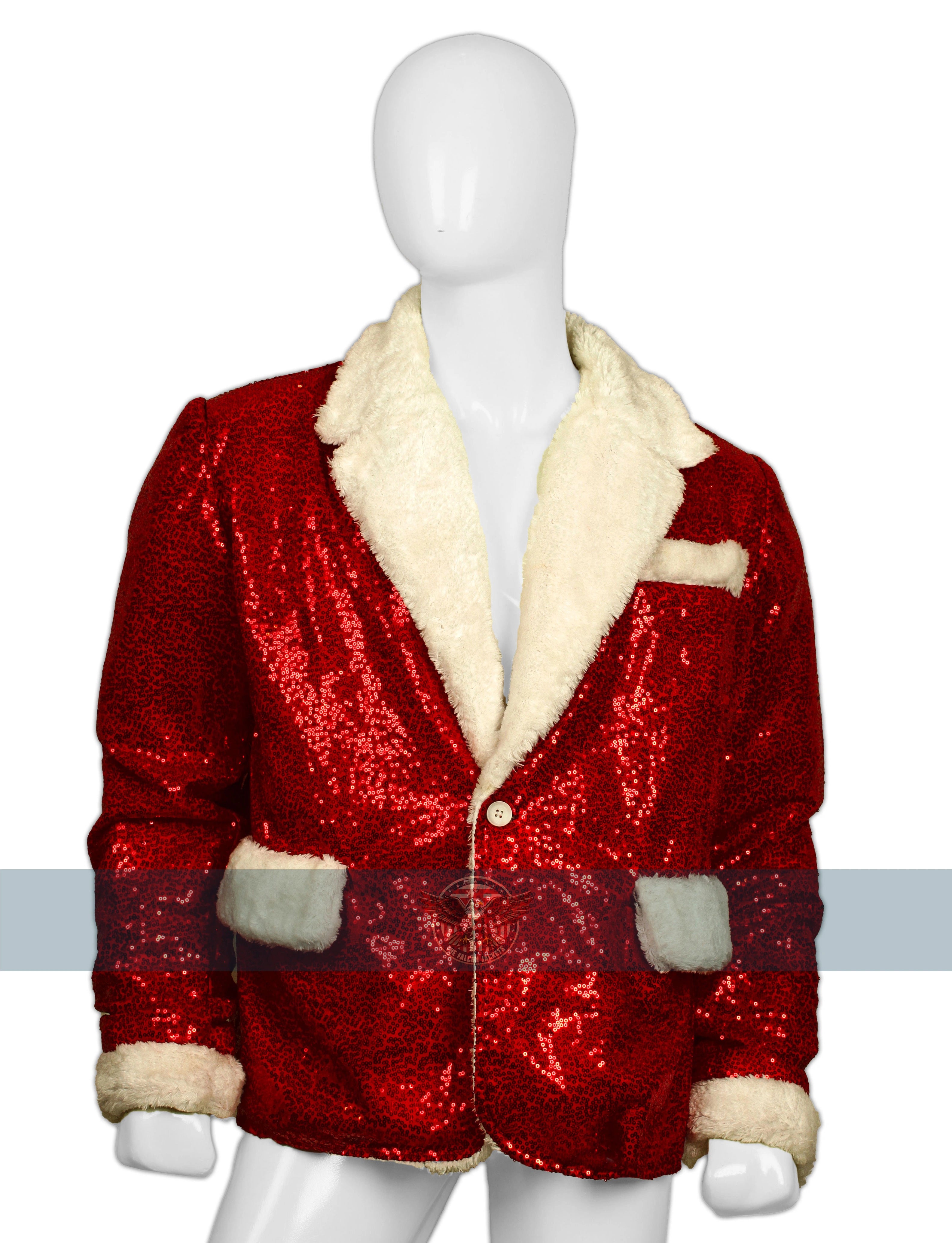 Handmade Red Santa Claus Sequin Blazer