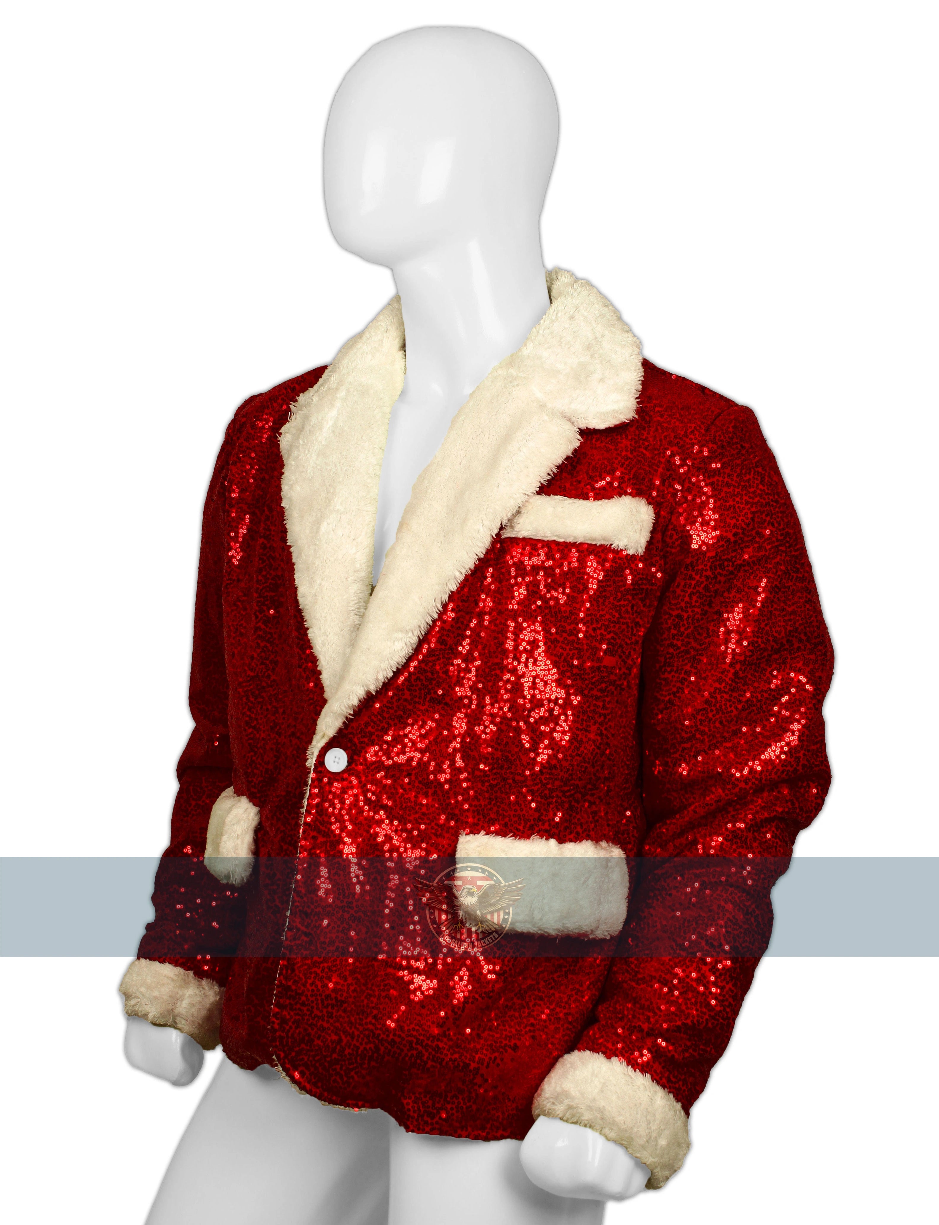Handmade Red Santa Claus Sequin Blazer