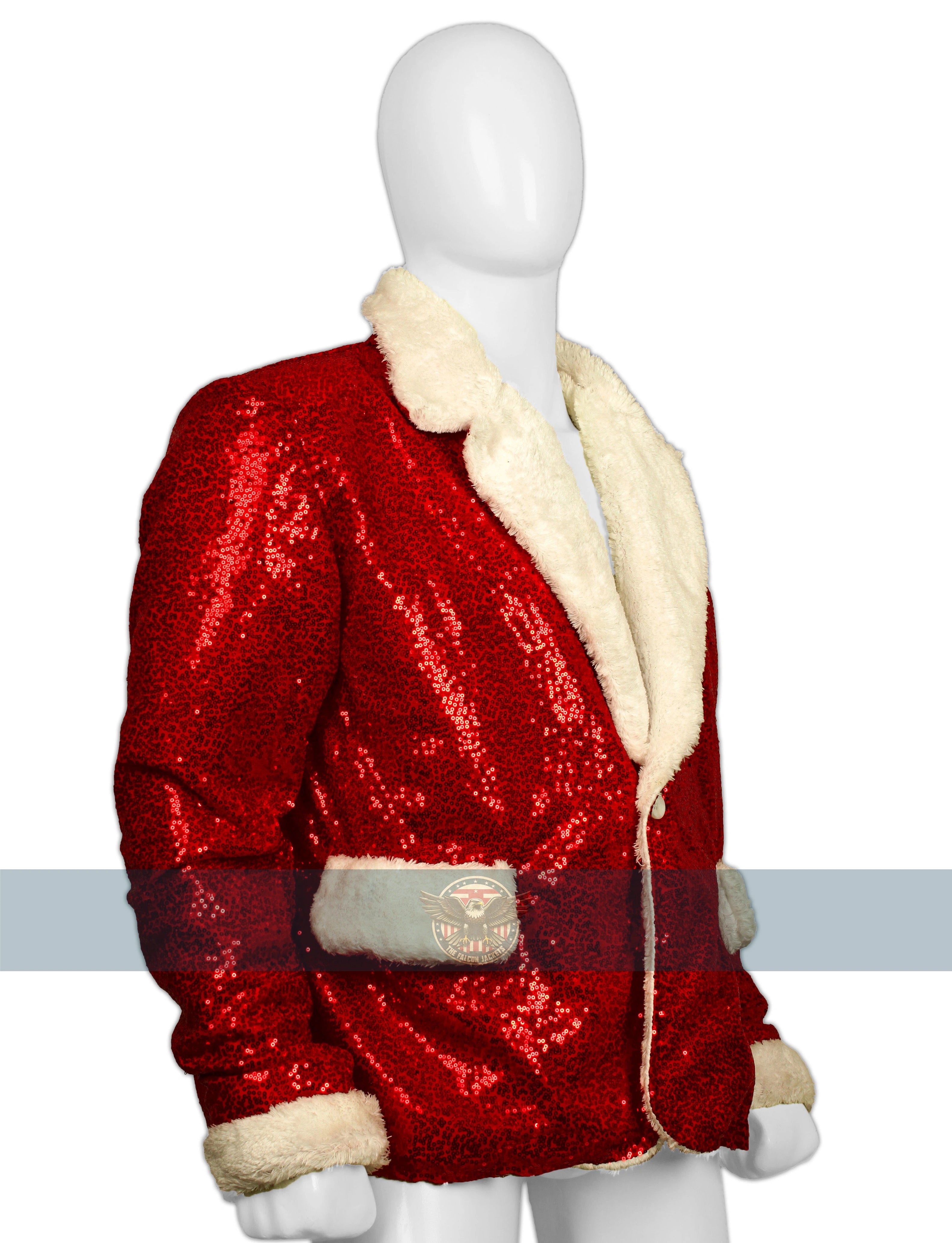 Handmade Red Santa Claus Sequin Blazer