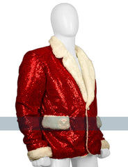 Handmade Red Santa Claus Sequin Blazer
