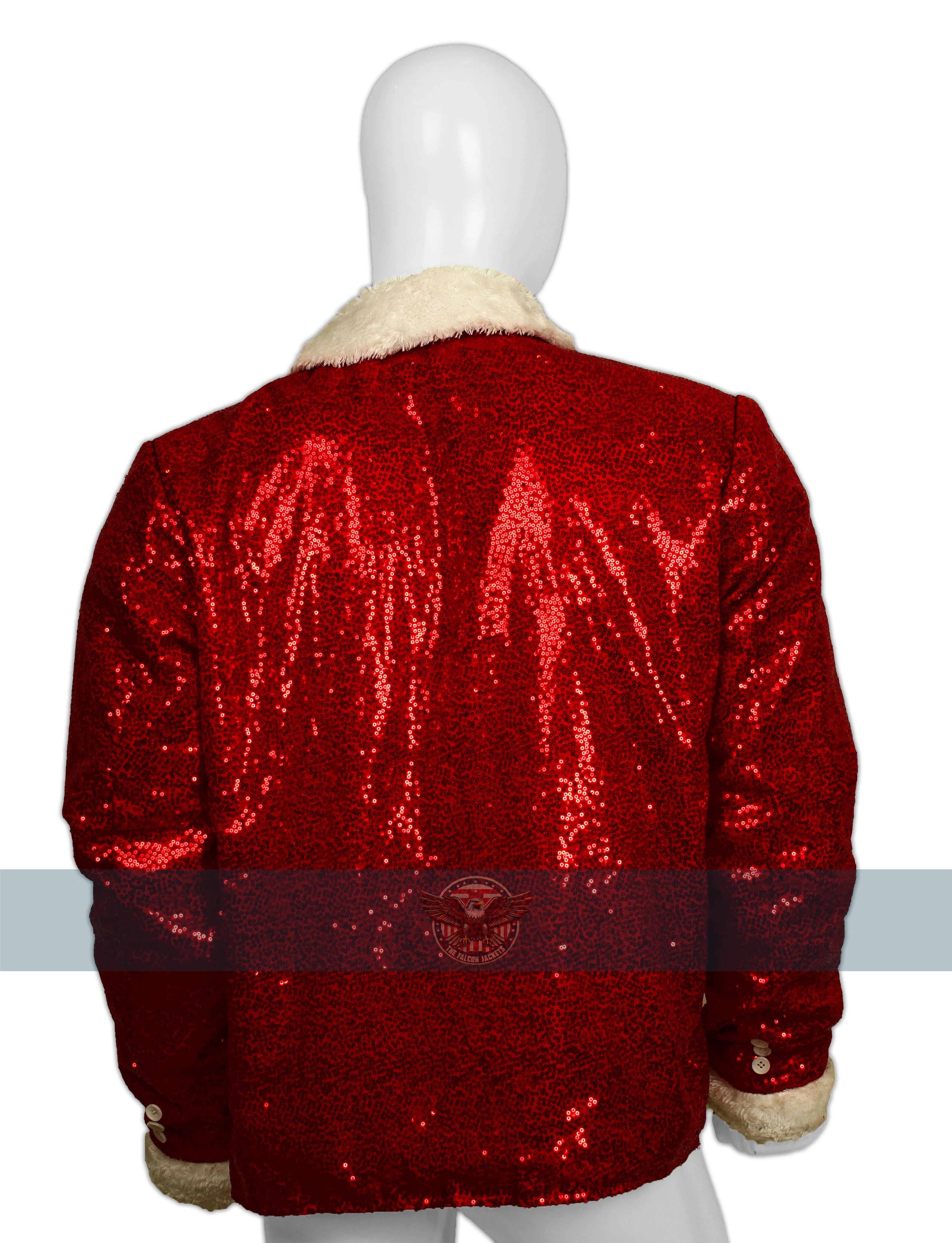 Handmade Red Santa Claus Sequin Blazer
