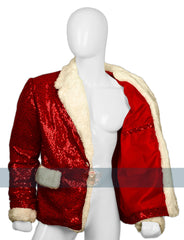 Handmade Red Santa Claus Sequin Blazer