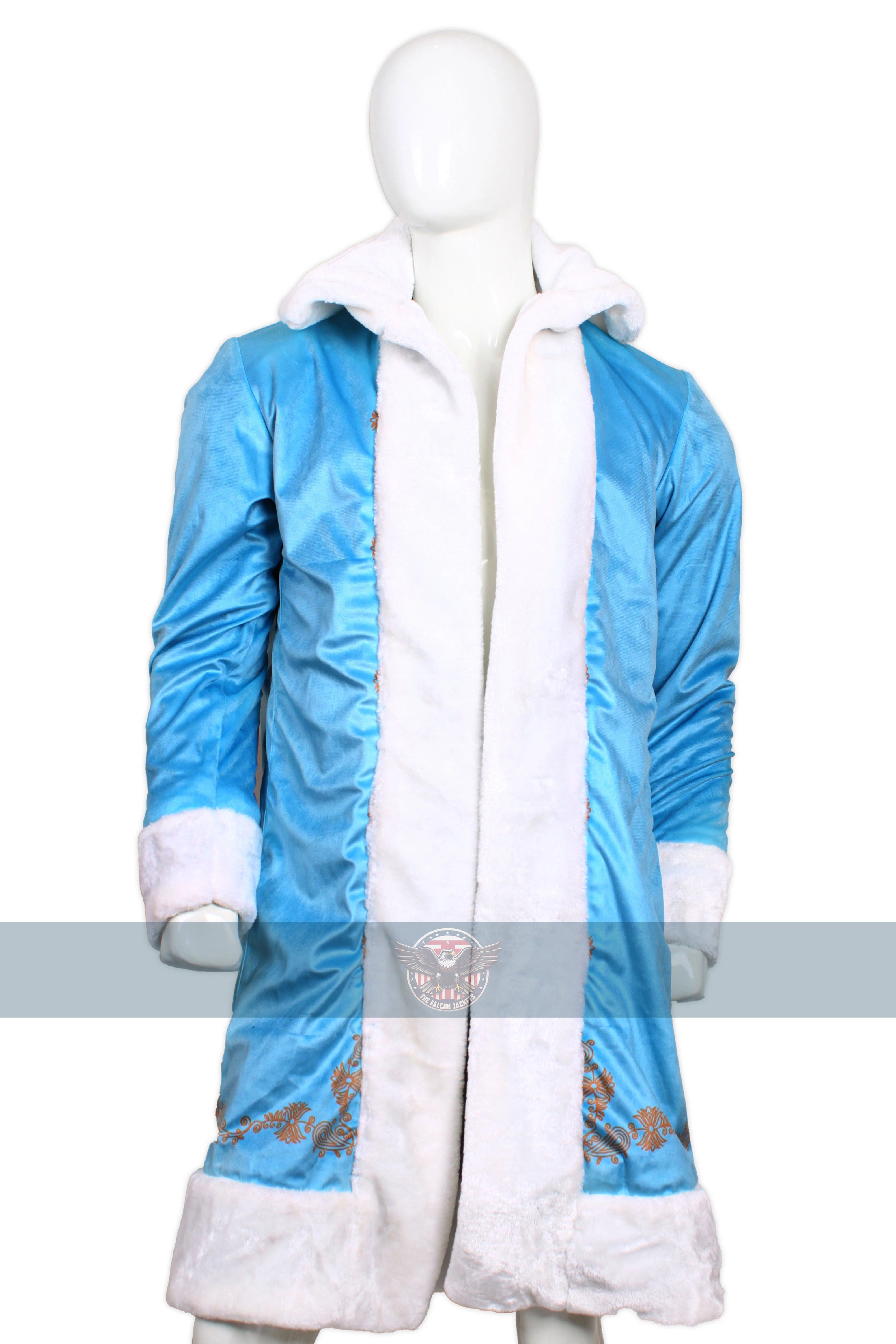 Handmade Blue Santa Christmas Velvet Coat