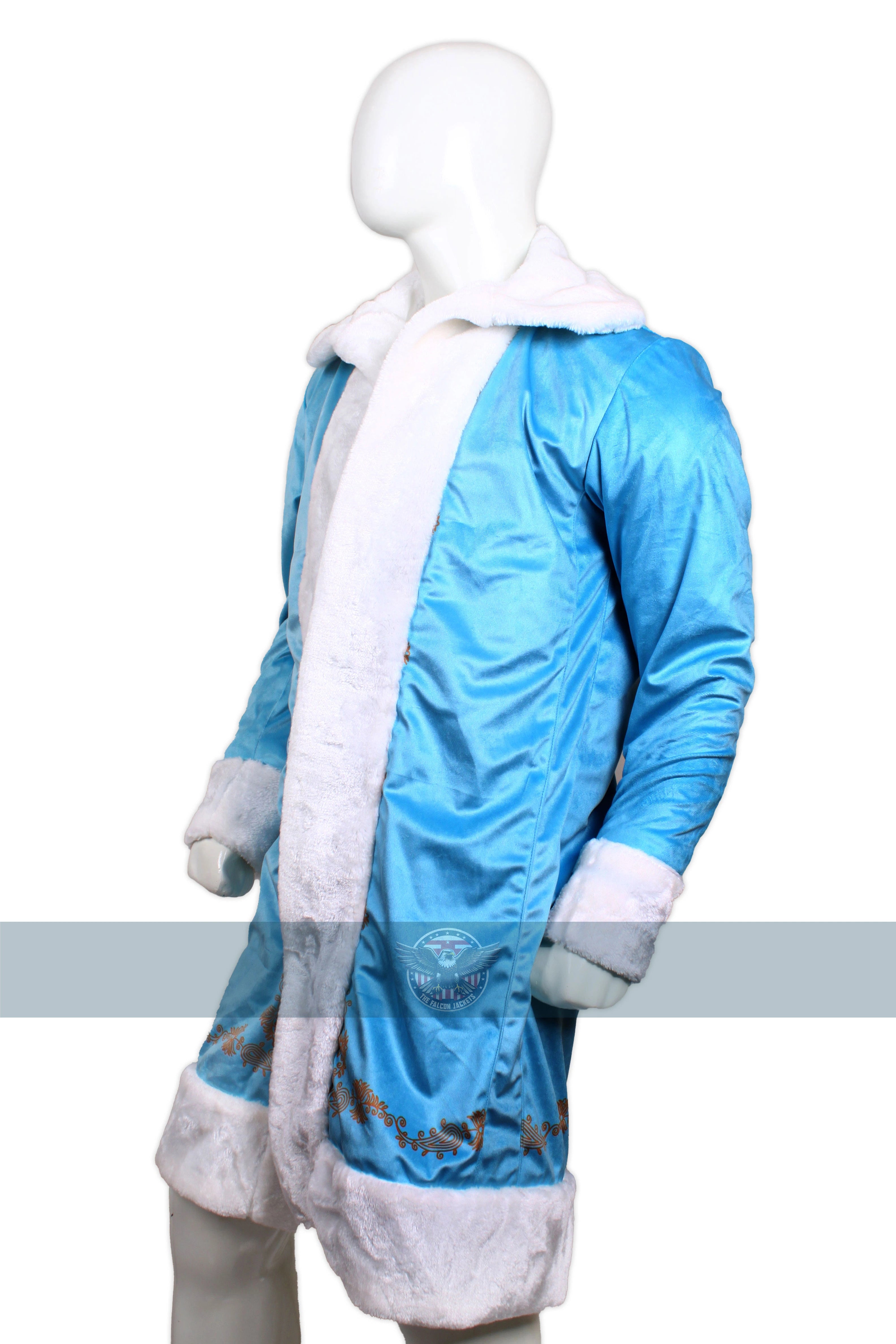Handmade Blue Santa Christmas Velvet Coat