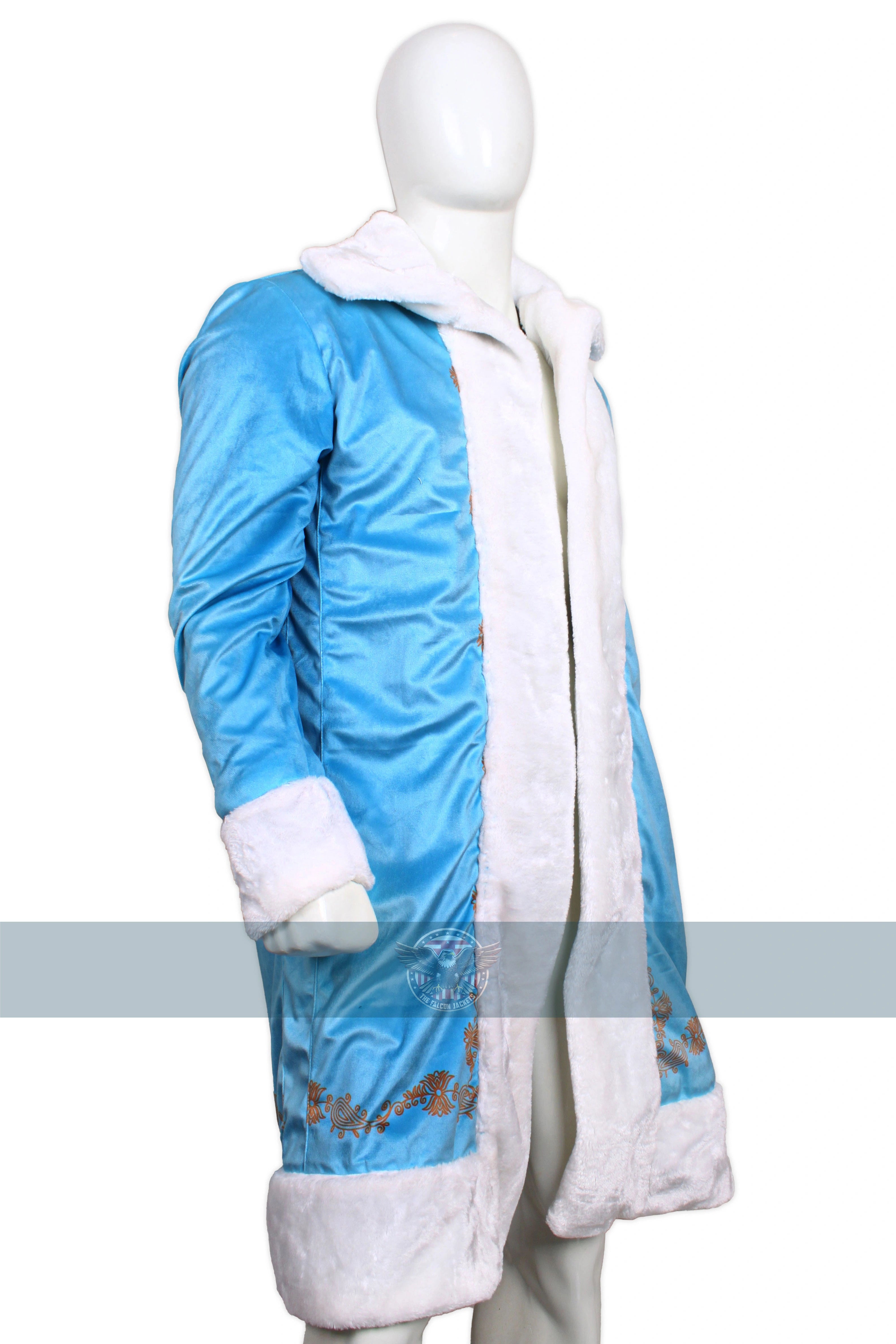 Handmade Blue Santa Christmas Velvet Coat