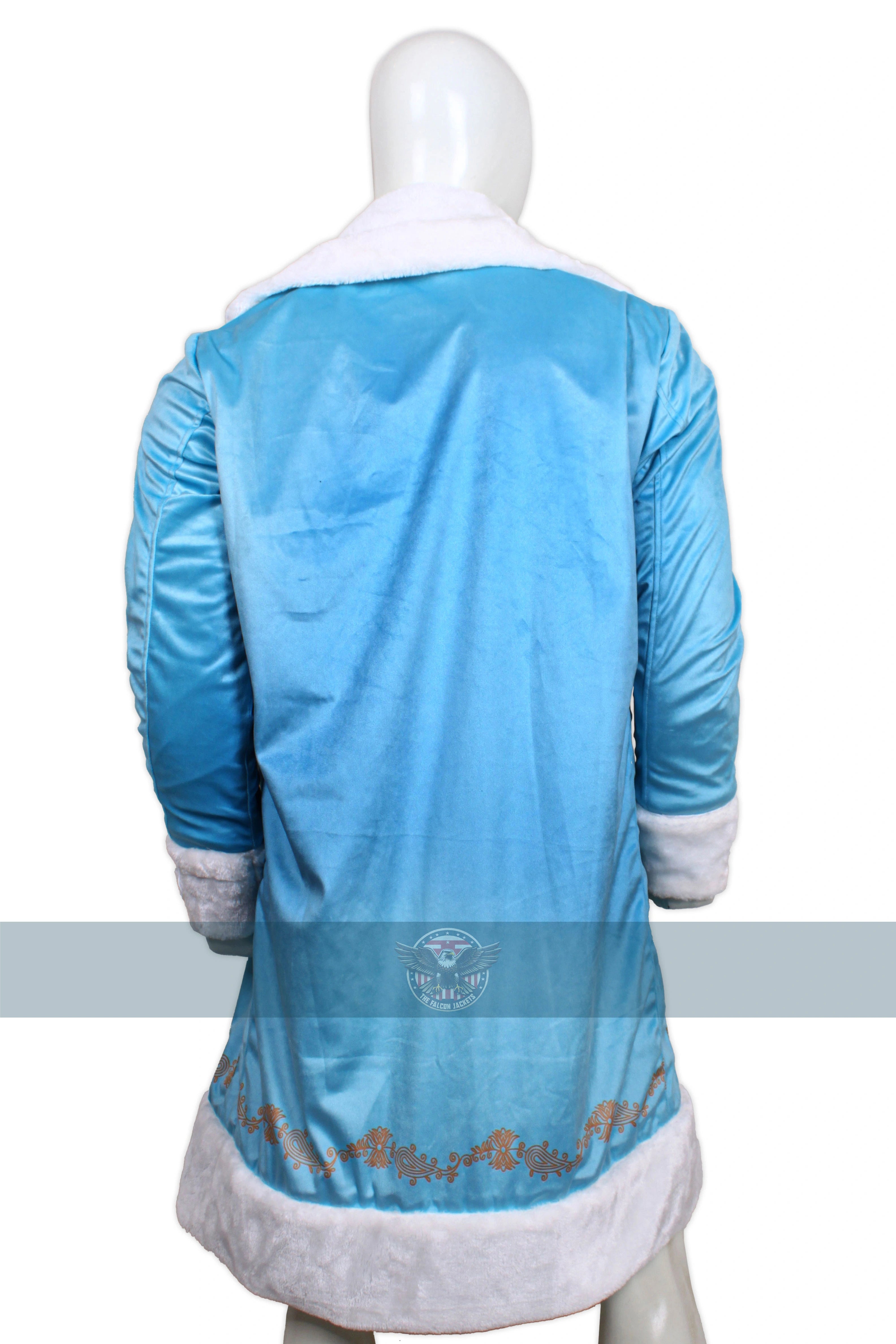 Handmade Blue Santa Christmas Velvet Coat