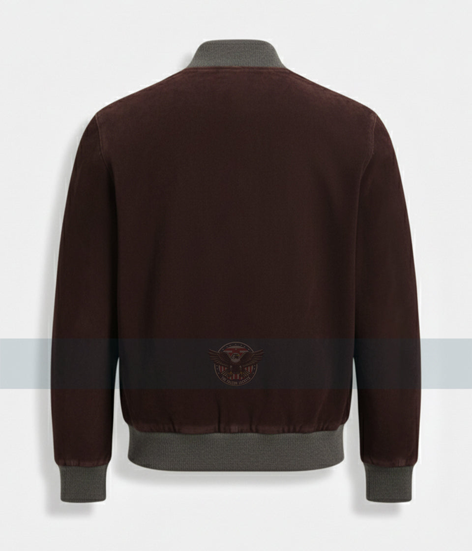 Chris Pratt New York Comic Con 2025 Suede Bomber Jacket