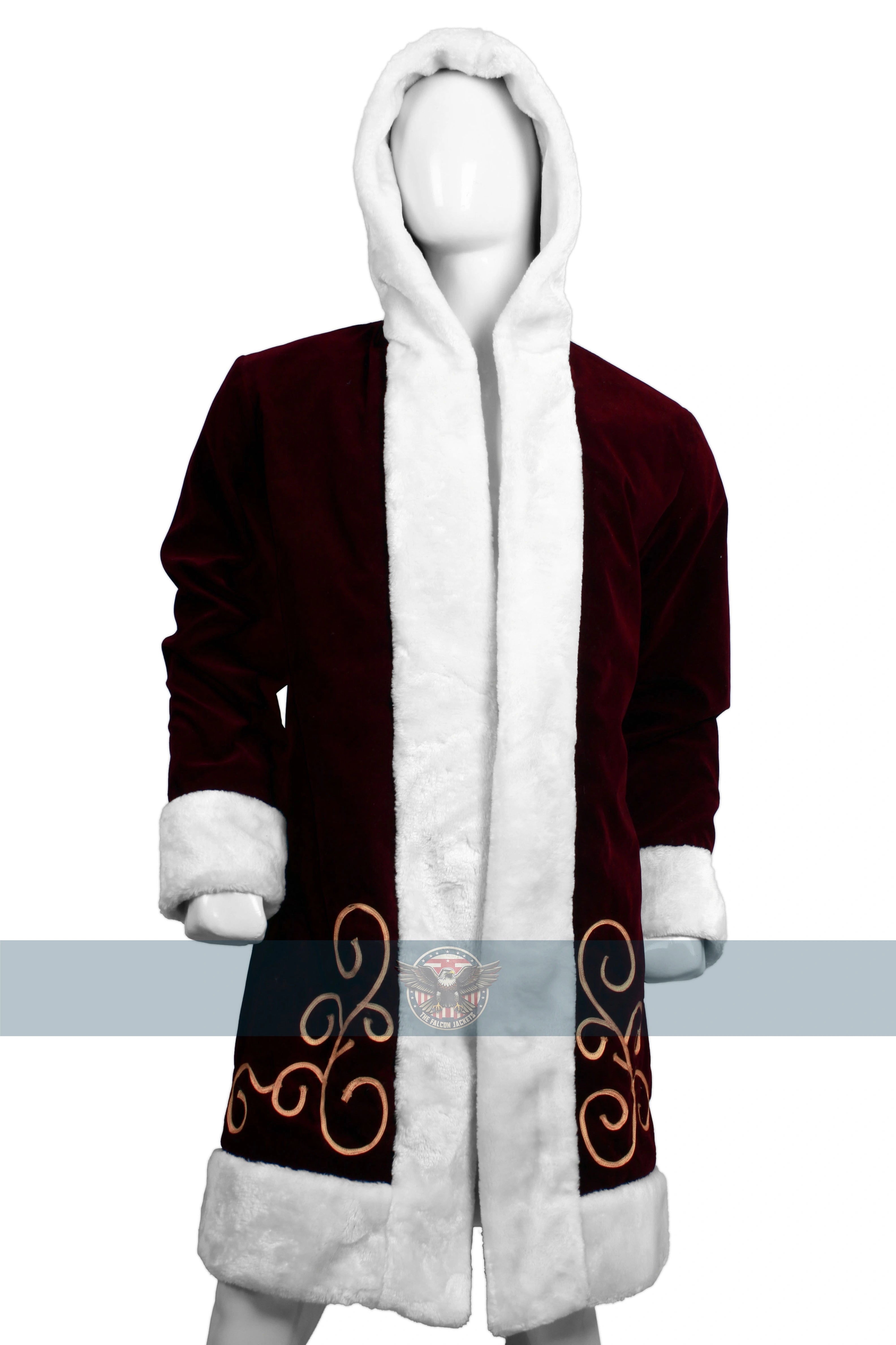 Santa Claus Inspired Red Hooded Winter Coat