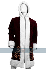 Santa Claus Inspired Red Hooded Winter Coat