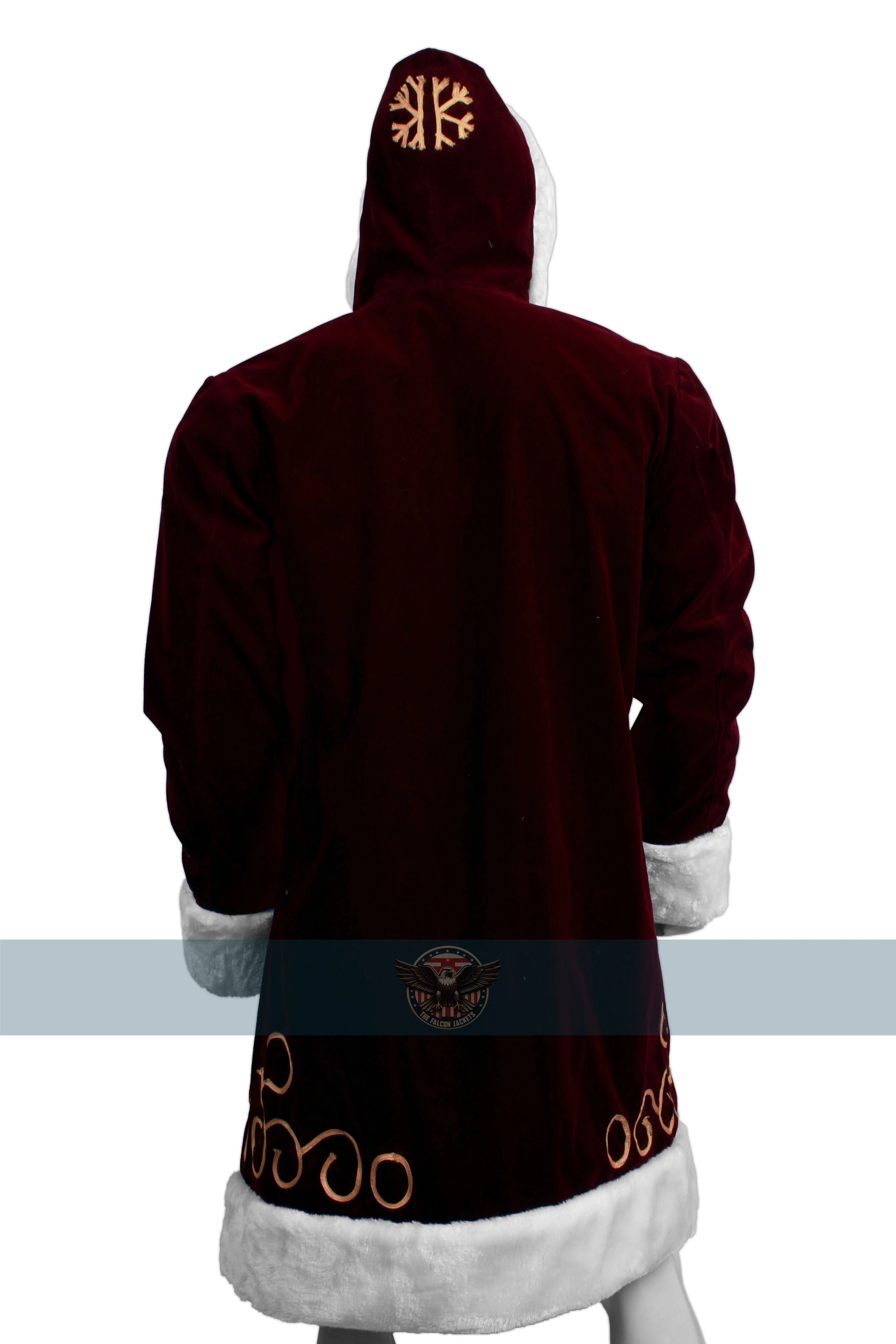 Santa Claus Inspired Red Hooded Winter Coat