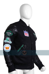 Philadelphia Eagles Black Varsity Jacket
