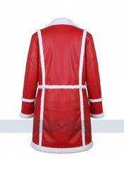 J.K. Simmons Santa Claus Red Leather Shearling Coat