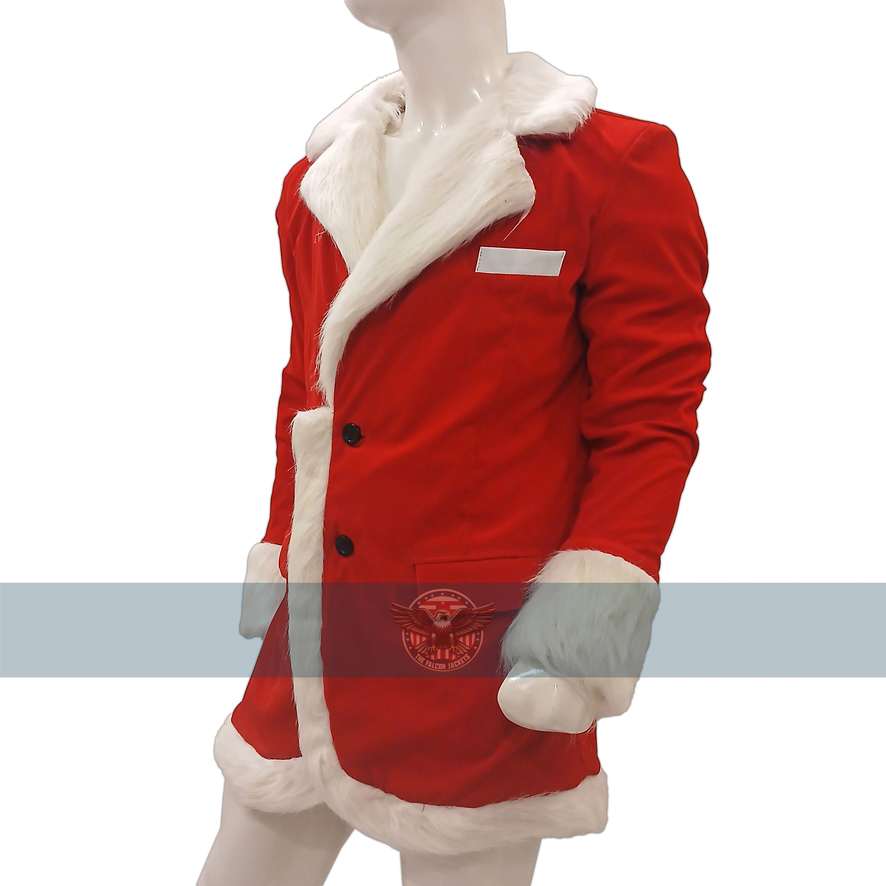 Handmade Red Santa Claus Lapel Collar Velvet Blazer
