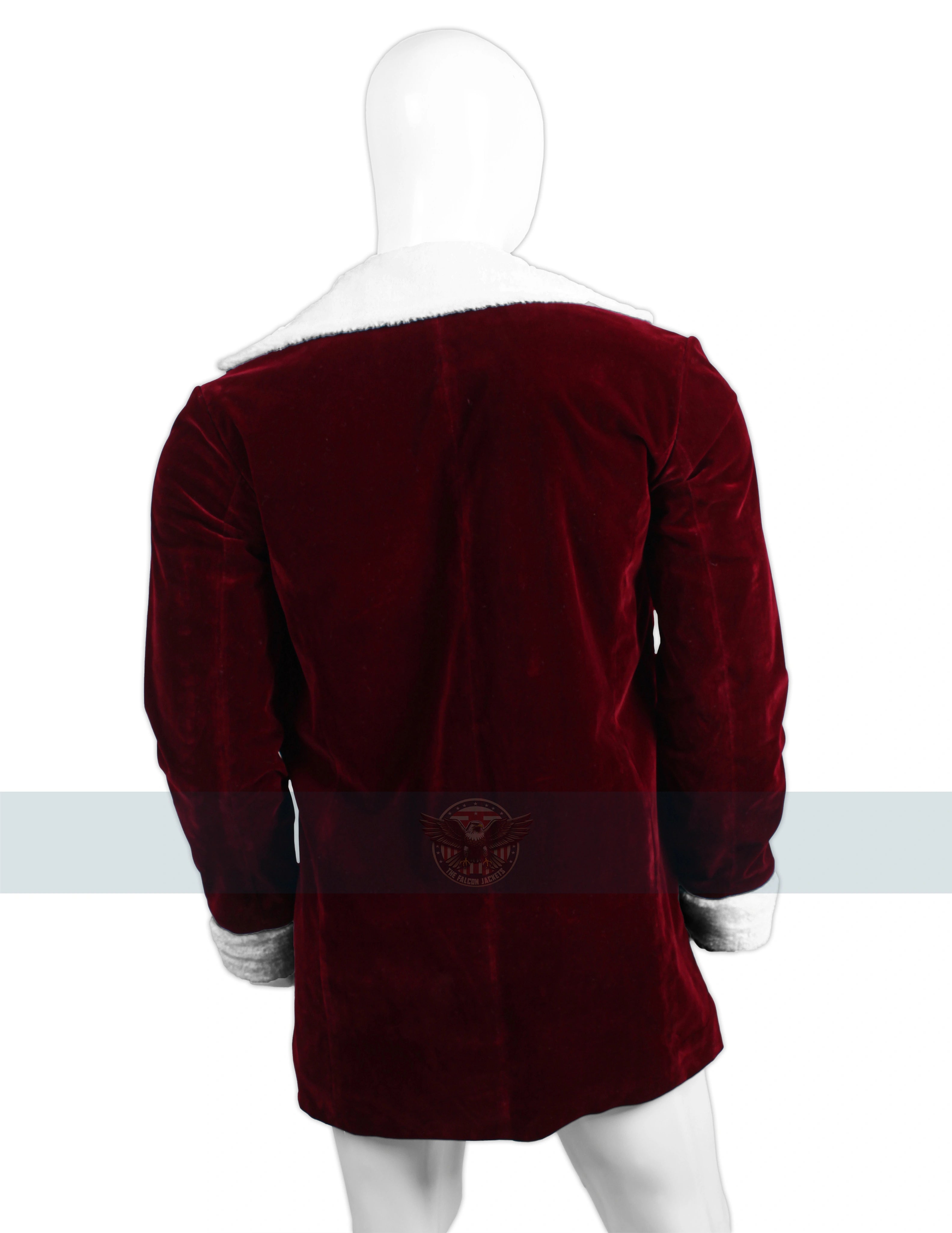 Santa Inspired Christmas Red Velvet Faux Fur Blazer