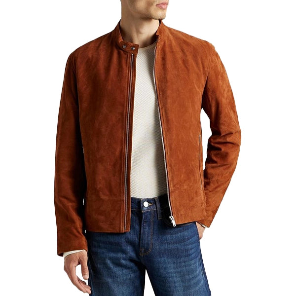 Mens Brown Suede Jacket