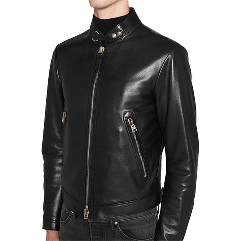 TOM FORD Men's Soft Leather Biker Jacket Image 1 of 5