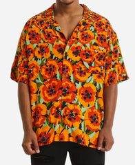 Home And Away Orange Poppy Print Shirt