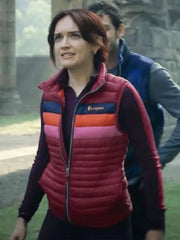 Olivia Cooke The Girlfriend 2025 Cherry Laine Puffer Vest
