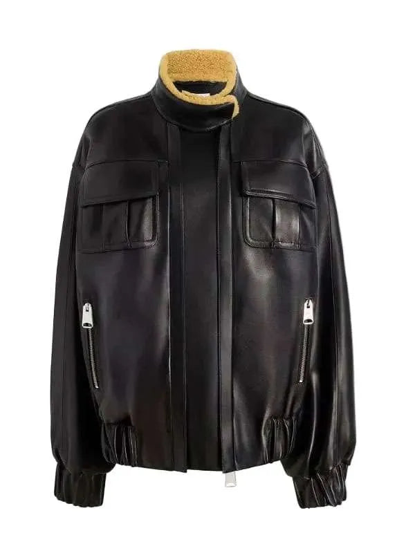 NYFW 2026 Tamara Kalinic Black Leather Jacket
