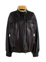 NYFW 2026 Tamara Kalinic Black Leather Jacket
