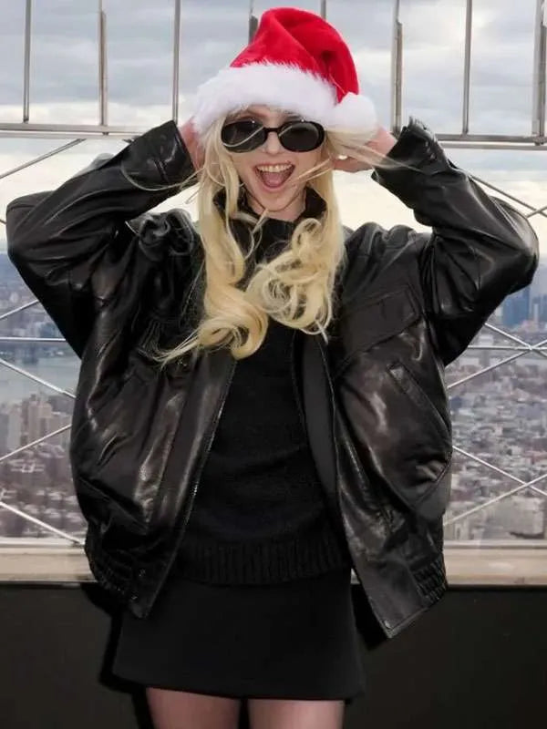Taylor Momsen The Empire State Building 2025 Black Jacket
