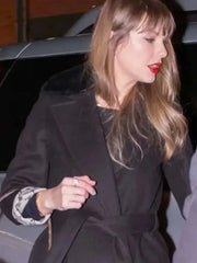 NYC 2026 Taylor Swift Shearling Collar Wool Coat
